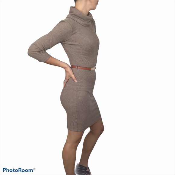 C’est Toi tan long sleeve turtleneck sweater dress - Picture 2 of 10